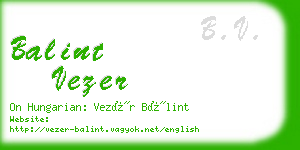 balint vezer business card